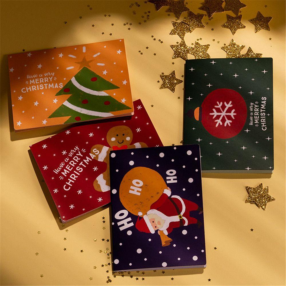 Set 6 Thiệp Giáng Sinh Kèm Nhãn Dán Trang Trí Sinh Nhật / Thiệp Chúc Mừng