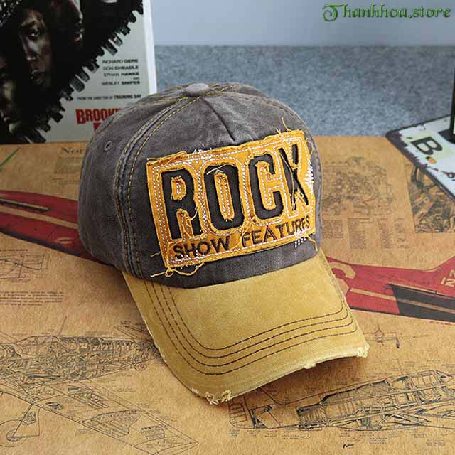 Mũ lưỡi trai nam nữ đẹp cao cấp rách cá tính nón kết đen