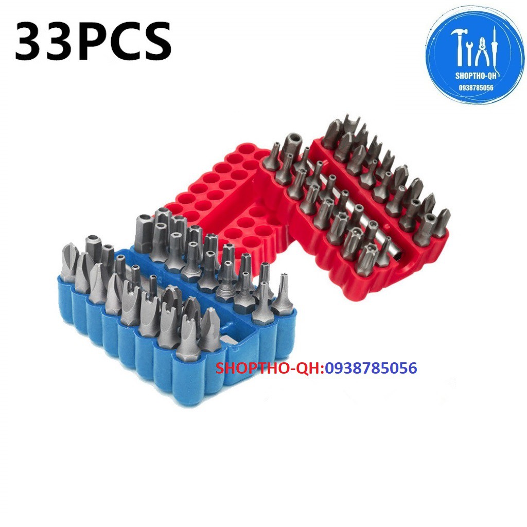Bộ sản phẩm tuốc nơ vít 33 chi tiết.