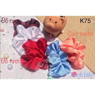 cột tóc vải Scrunchies HOT vải lụa mềm
