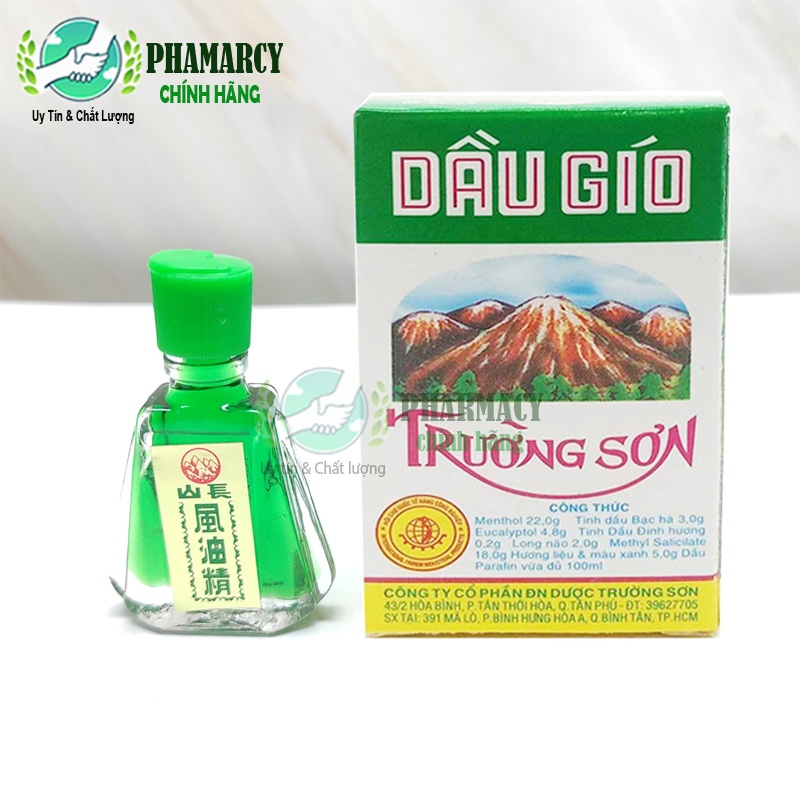 Dầu gió xanh Trường Sơn lọ 2.5ml dầu gió xanh xoa bóp giảm đau nhức