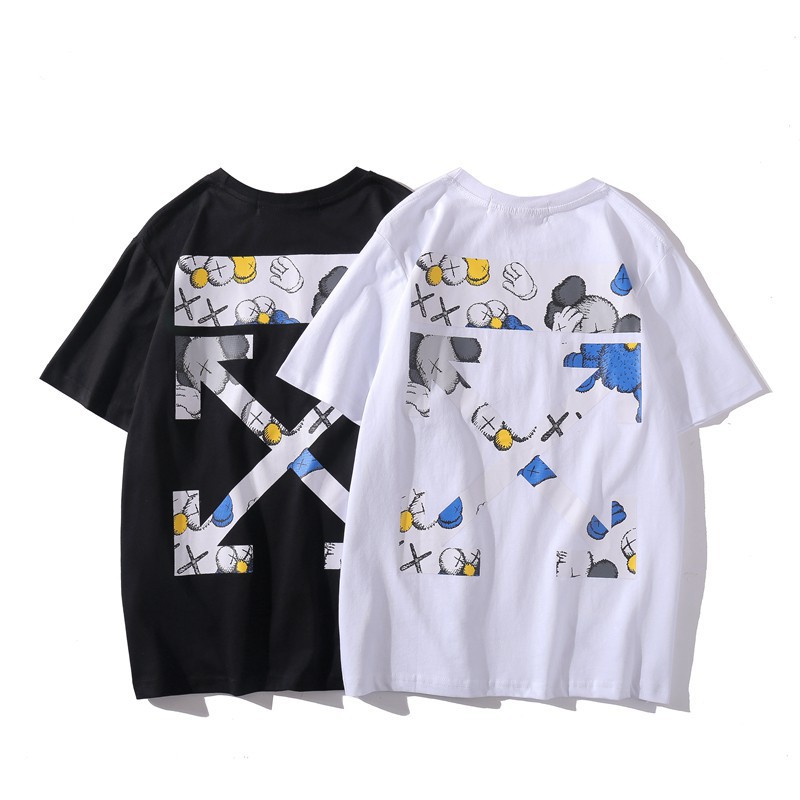 🌸Siêu Rẻ 💯  Áo thun off white kaws hoạt hình unisex oversize CHẤT ĐẸP CÓ FREESHIP | BigBuy360 - bigbuy360.vn