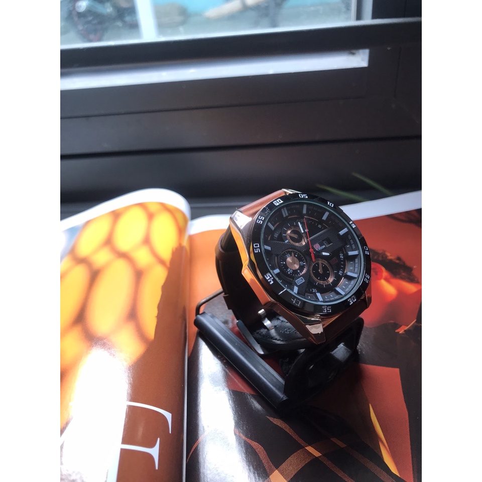 Đồng Hồ Nam Dây Da Đeo Tay Sang Trọng Lịch Lãm VAVAVOOM