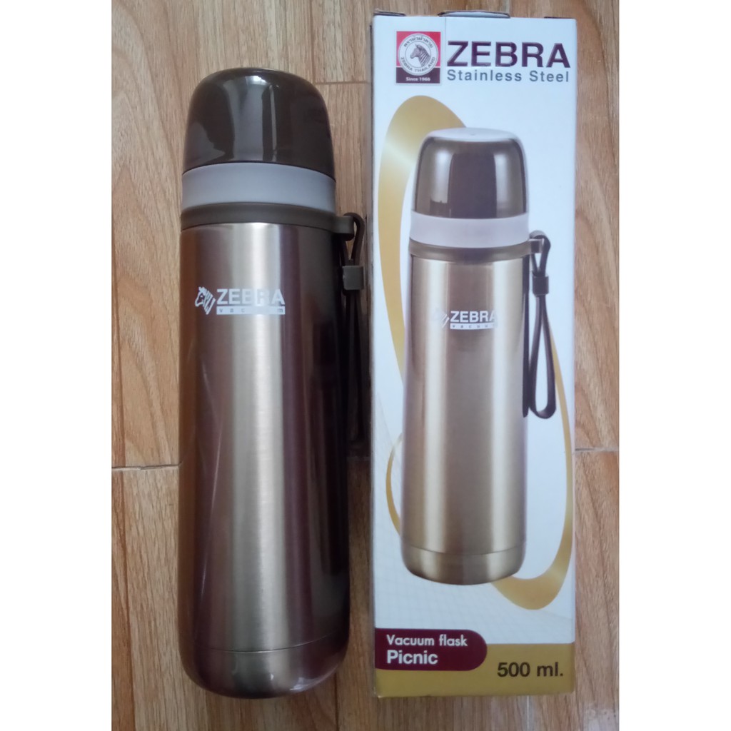 Bình giữ nhiệt có dây xách 500ml - Zebra 112651
