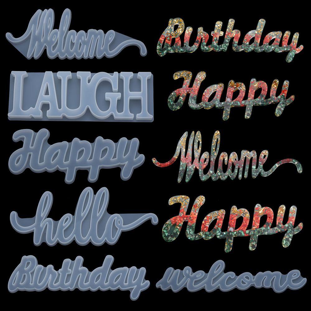 Khuôn Nhựa Hình Chữ Happy Birthday Xinh Xắn