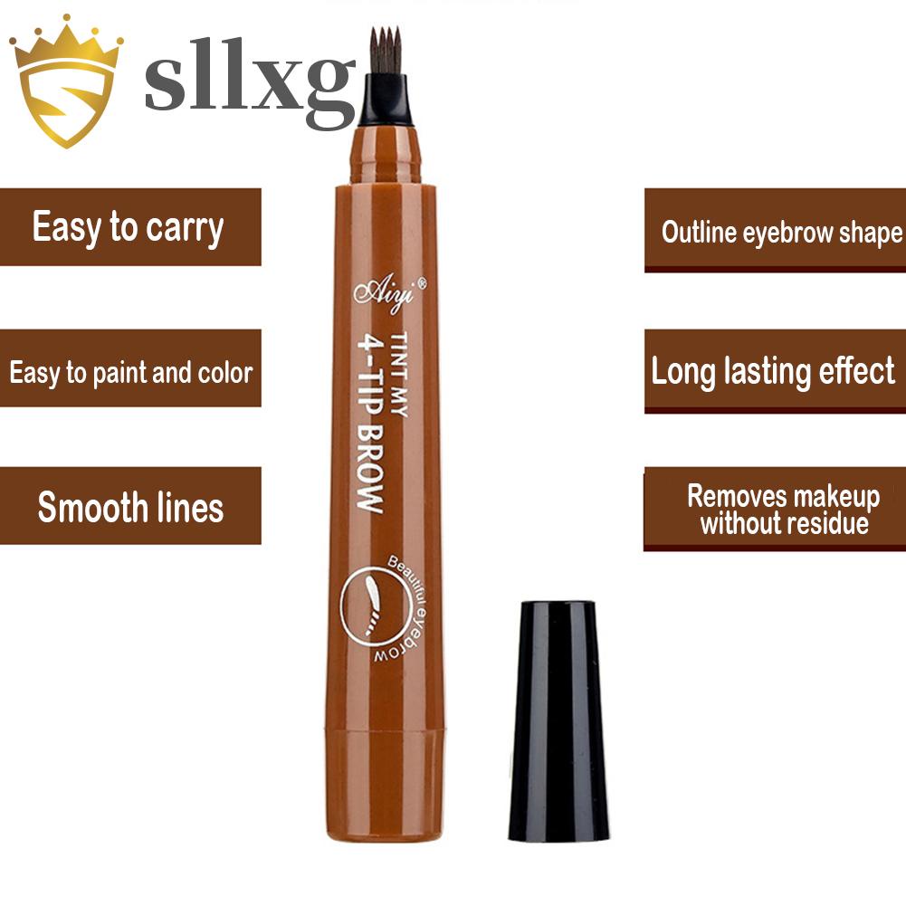 Bút kẻ lông mày dạng lỏng lâu trôi chống thấm nước thiết kế đầu 4 nhánh 3D
 | BigBuy360 - bigbuy360.vn