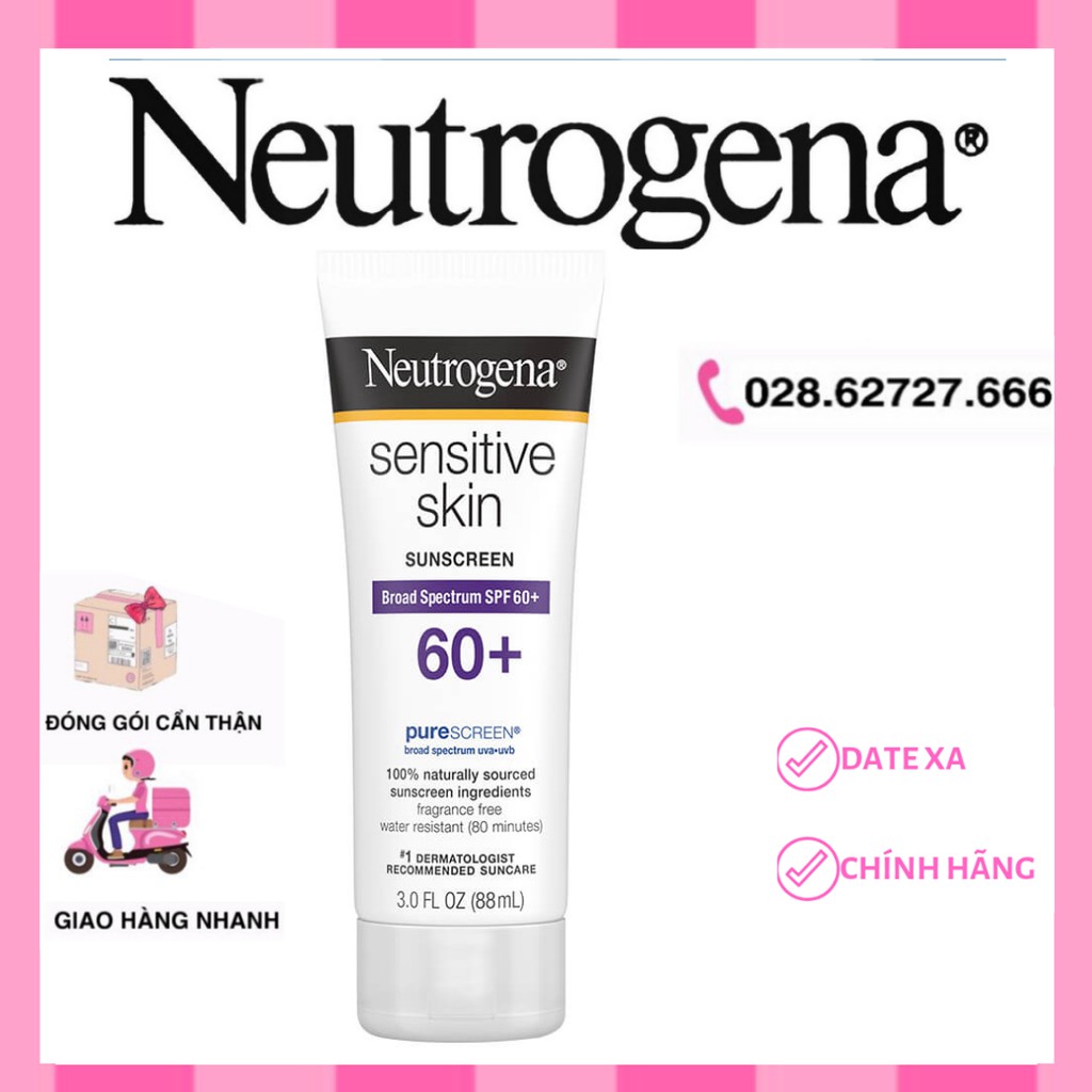 Kem Chống Nắng Cho Da Nhạy Cảm Neutrogena Sensitive Skin Sunscreen SPF 60+ (88ml)