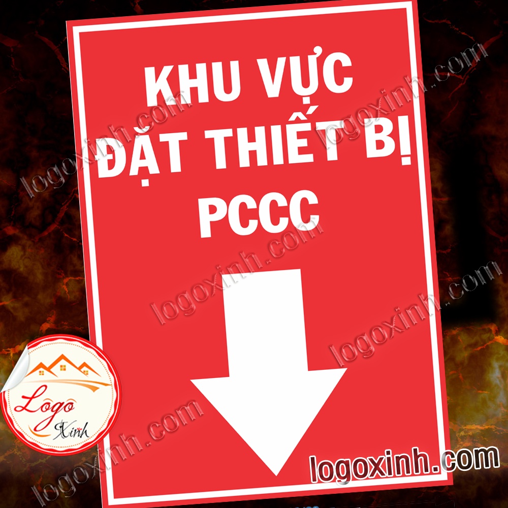 LOGO TEM STICKER DÁN THÔNG BÁO BIỂN CHỈ DẪN KHU VỰC ĐẶT THIẾT BỊ PHÒNG CHÁY CHỮA CHÁY PCCC 114