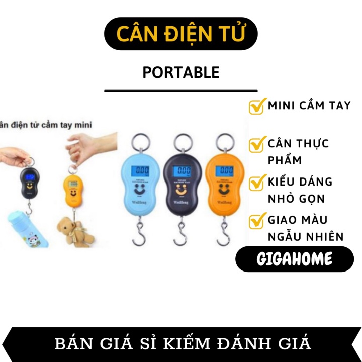 Cân điện tử  GIÁ VỐN] Cân điện tử Portable mini cầm tay (50kg)  Cân đo các vật dụng tiện lợi, nhỏ gọn 2554