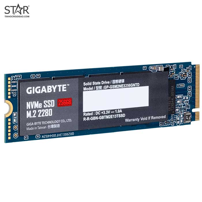 Ổ cứng SSD 256G Gigabyte M.2 NVMe PCIe Gen3x4 (GP-GSM2NE3256GNTD)