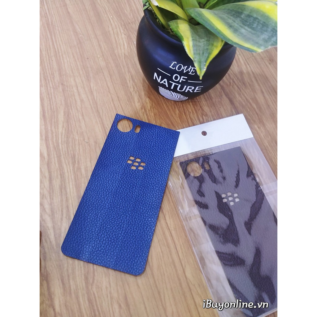 Dán Da Blackberry KEYone - Da bò thật 100% - Gia công bằng tay
