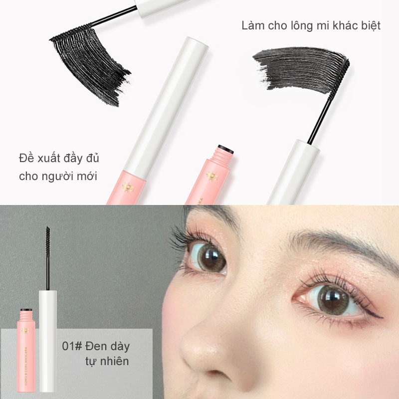 Mascara đầu cọ nhỏ không thấm nước và chống thấm mồ hôi, lâu trôi và làm cong mi Kiss beauty KB-JMG01-1