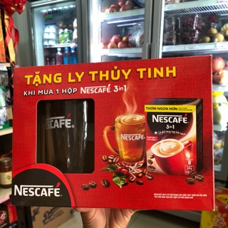 (Tặng kèm ly thủy tinh) Cà Phê Nescafe Rang Xay Hòa Tan Hộp Đỏ