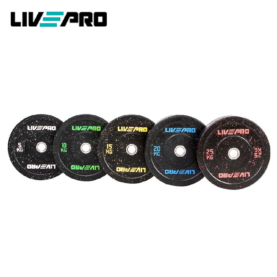 Tạ đĩa, tạ miếng phụ kiện thể thao tập gym 25KG Livepro chính hãng LP8026