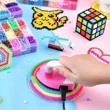 FOLLOW TẶNG 3KHÀNG CÓ SẴN 100 Màu - Set 500 Hạt Màu Kỳ Thú Nhỏ 2.6mm Nhựa Perler Hama Beads Xanh Đỏ Tím Vàng Tự Chọn