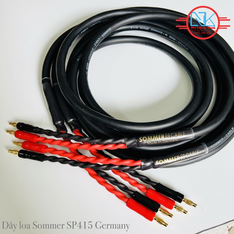 Dây loa Sommer Đức cặp 5m đầu bắp chuối