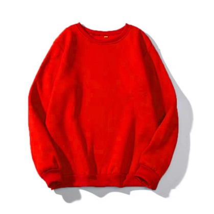 Áo Sweater Nỉ Trơn Màu Đỏ Nam Nữ Unisex, Form Rộng Chất Nỉ Bông Cao Cấp .