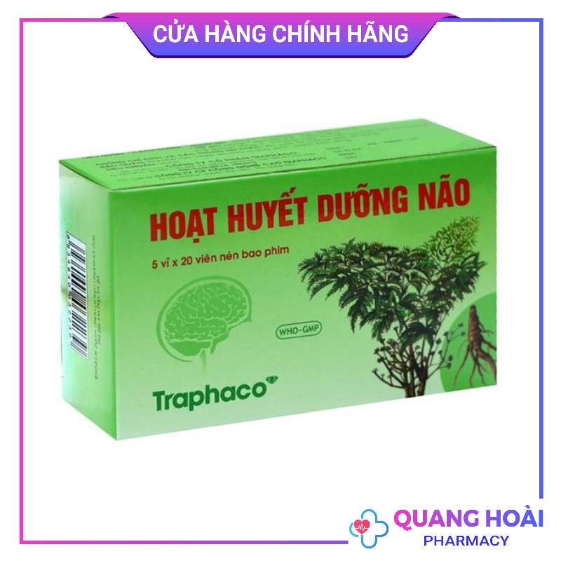 Hoạt huyết dưỡng não Lưu thông máu lên não, Cải thiện tuần hoàn não,