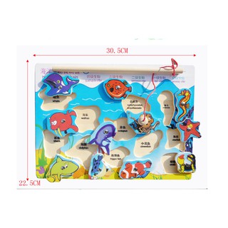Đồ chơi bảng câu cá gỗ cho bé