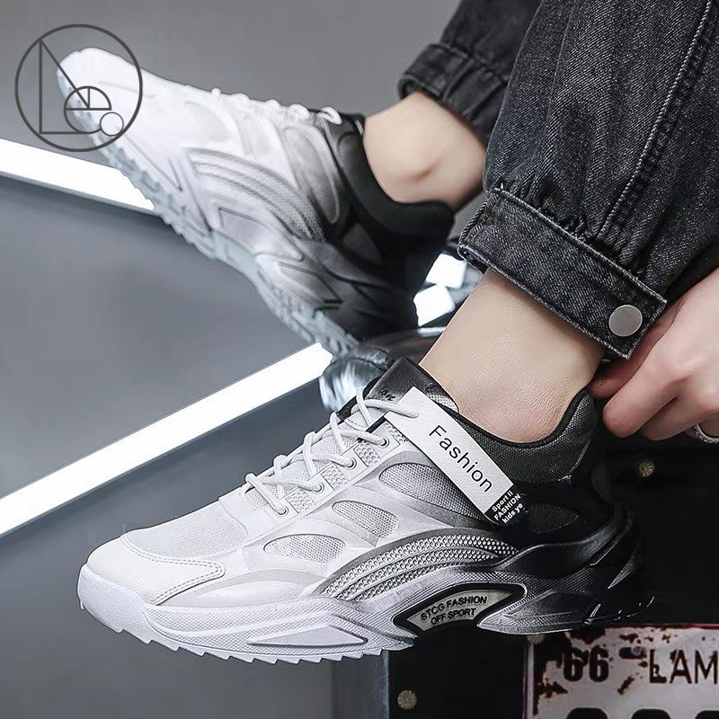 Giày thể thao nam Loang màu siêu đẹp- Giày sneaker có 2 màu xanh và đen cực êm chân