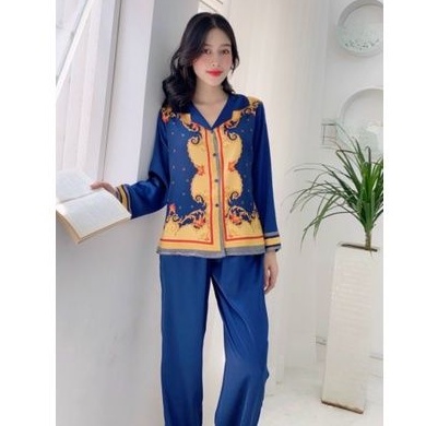 Đồ Bộ Pijama Lụa Latin Cao Cấp Siêu Mềm Mượt Quần Dài Tay Dài Size L XL 2XL Giảm 10K Đơn 200K