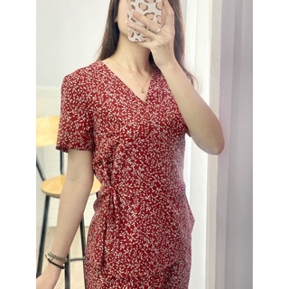 SET BỘ ÁO ĐẮP CHÉO QUẦN LỬNG