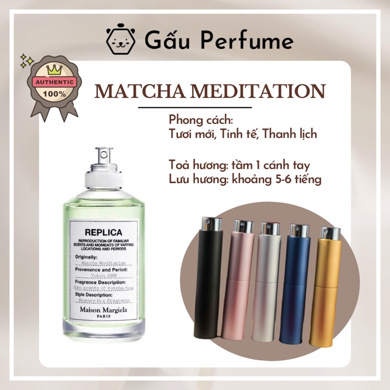 Mẫu thử nước hoa chính hãng Matcha Meditation 10ML