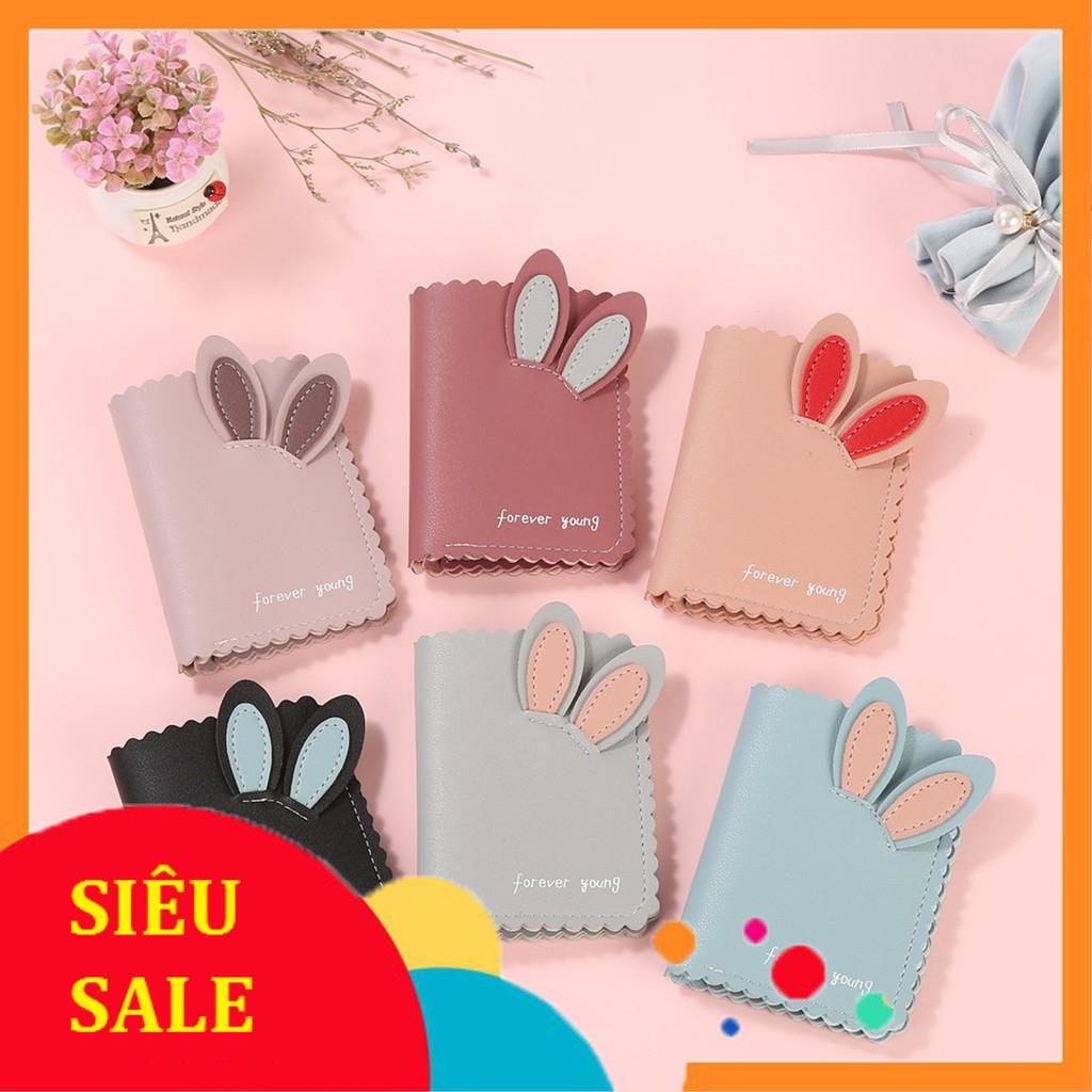 VÍ NỮ CẦM TAY TAI THỎ CUTE - DỄ THƯƠNG NHỎ GỌN NHIỀU NGĂN VD002