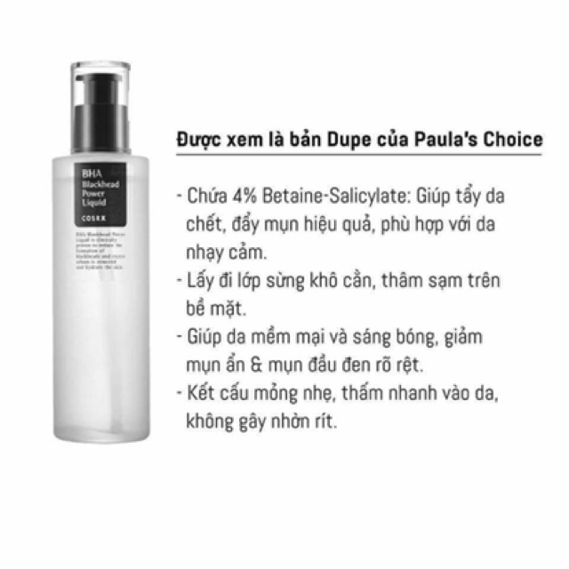 Tẩy Da Chết Cosrx BHA Blackhead Power Liquid 100ml