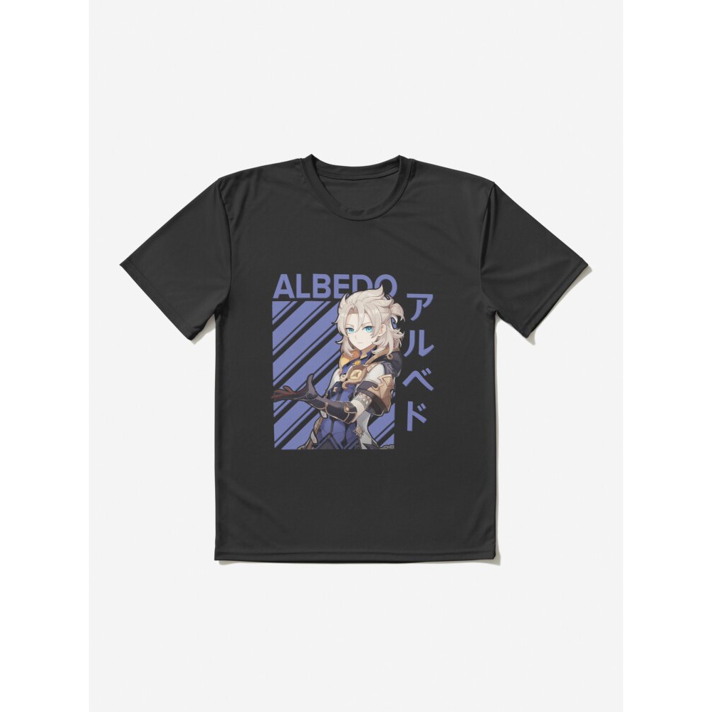 Áo phông đen in hình GENSHIN IMPACT áo phông nam nữ anime chibi thời trang