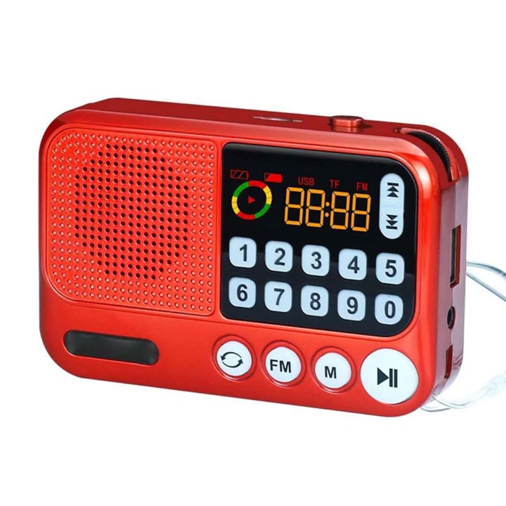 Đài radio kiêm loa nghe nhạc mini S99 hỗ trợ thẻ nhớ, usb, jack 3.5