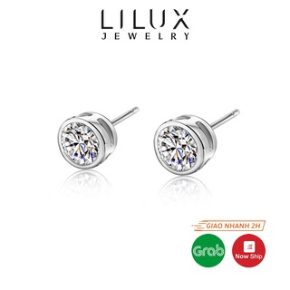 Bông tai nụ đá lilux kt031 , khuyên tai bạc nữ nụ đá thời trang