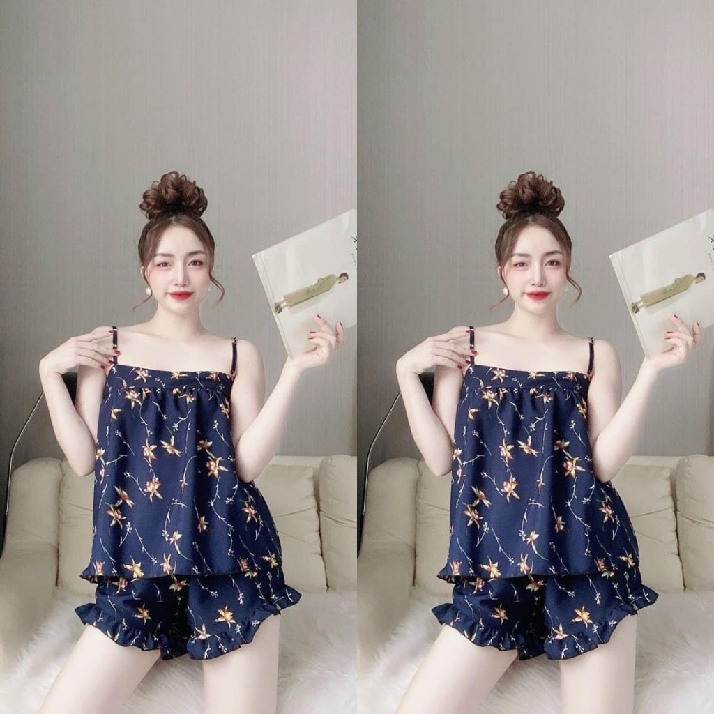 Đồ ngủ nữ❣️FREE SHIP❣️Đồ ngủ sexy lụa cao cấp mềm mại xinh xắn &lt; 58kg