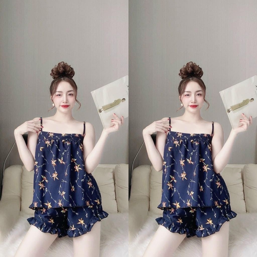 Đồ ngủ nữ❣️FREE SHIP❣️Đồ ngủ sexy lụa cao cấp mềm mại xinh xắn < 58kg