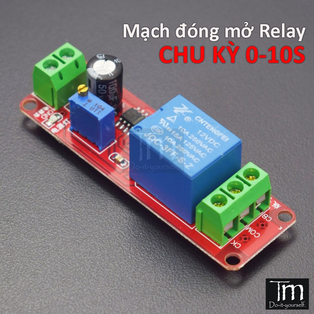 Mạch Tạo Trễ - Đóng Cắt Relay Theo Chu Kỳ IC 555