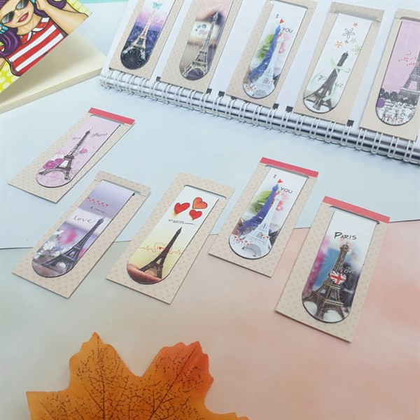 Combo 5 Bookmark Nam Châm Đánh Dấu Sách - Tháp Eiffel (Mẫu Ngẫu Nhiên)