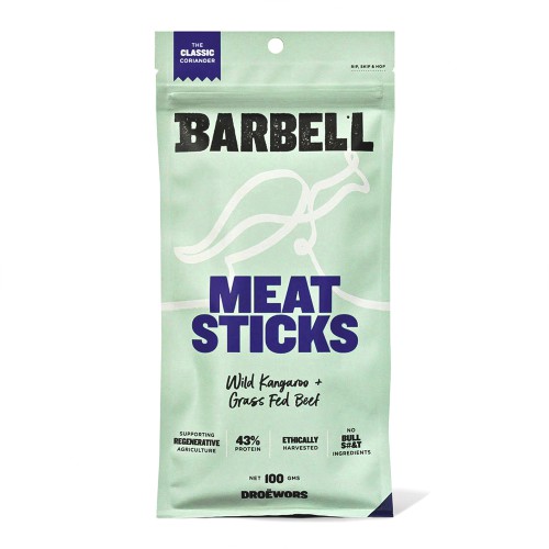 Thịt kangaroo & bò sấy khô Barbell Meat sticks Wild Kangaroo & grass fed beef 100g - OZ - Aust Shop Chocolate