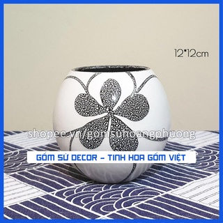 Bình hoa mini cao 12cm - Bát Tràng