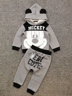 Bộ mickey nỉ bông có mũ
