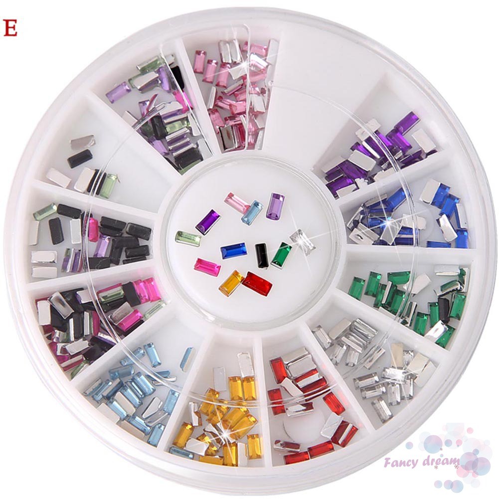 Hộp cườm đá pha lê đính trang trí móng nghệ thuật