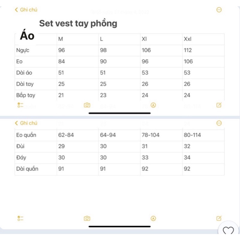 Sét vest tay phòng bigsize 50 đến 90kg