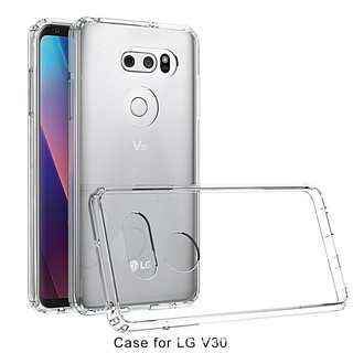 LG V30- Ốp lưng chống sốc trong, viền màu