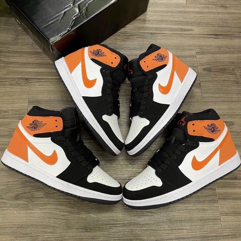 Giày thể thao Jordan trắng đen cam