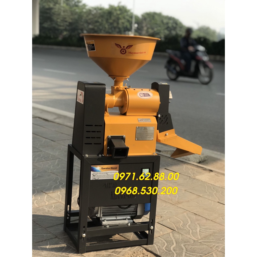 Bộ máy sát gạo mini cho gia đình motor 3kw giá siêu rẻ