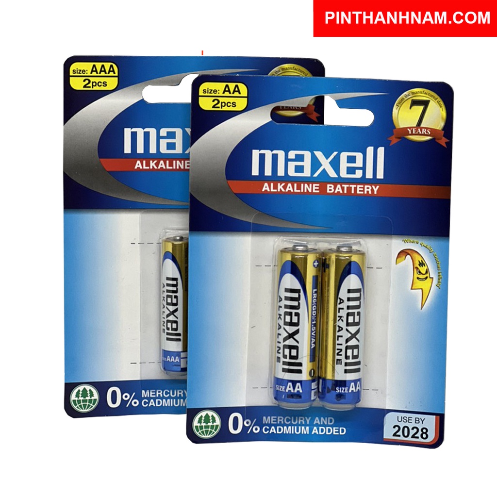 [Mã LIFEXANH03 giảm 10% đơn 500K] Pin AA Maxell alkaline LR6 vỉ 2 viên chính hãng