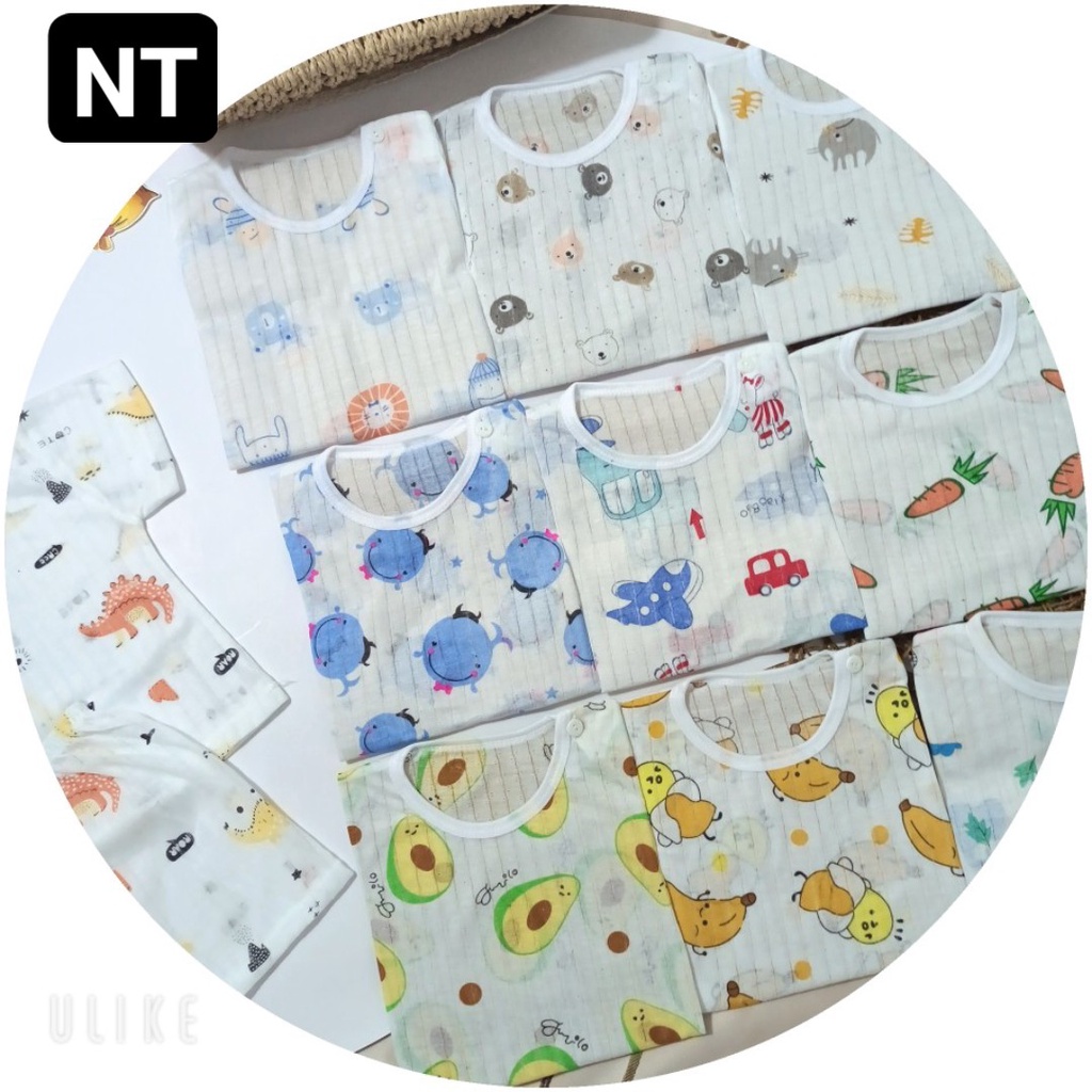 Bộ Cotton Giấy Cộc Tay Cài Vai Cho Bé Họa Tiết Dễ Thương Từ 5 – 15kg