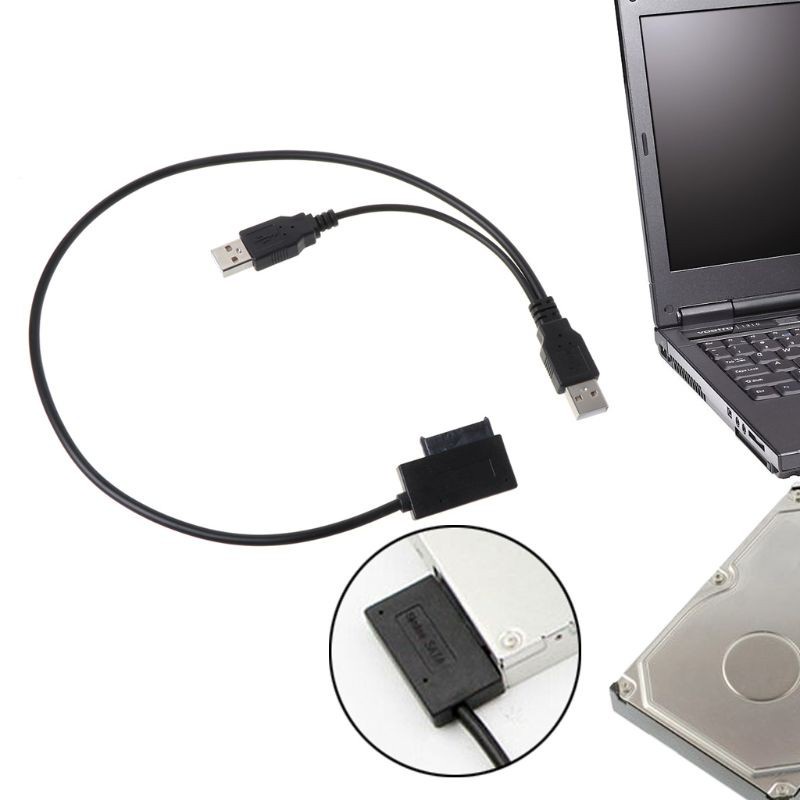 Dây Cáp Chuyển Đổi Nguồn Điện Sata Usb 2.0 Sang 7 + 6 Pin Cho Notebook Laptop Cd-Rom Dvd-Rom Odd