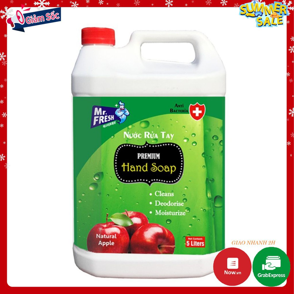 Nước rửa tay khử mùi,diệt khuẩn Mr.Fresh 5L