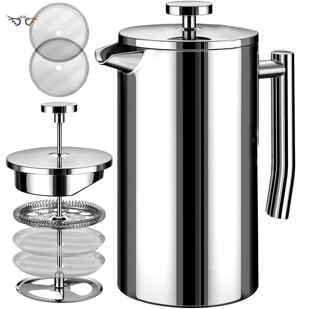 French Press Inox - Bình Ủ Trà, Cà Phê Inox 1L