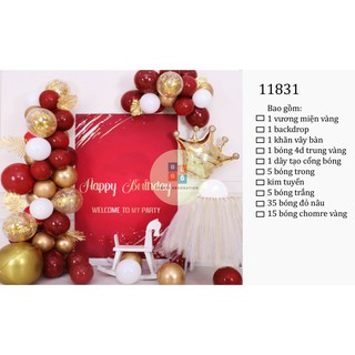Full set phụ kiện Trang Trí Sinh Nhật cho người lớn hoặc bé 11831 [Tặng Kèm Băng Dính + Bơm Tay] [Nowship hỏa tốc 1-2h]